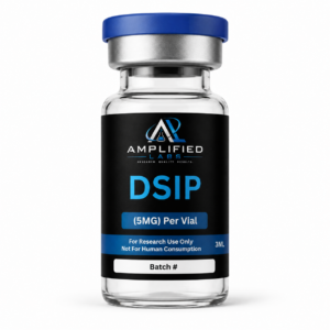 DSIP research peptide vial studied for its role in neuropeptide signaling and sleep-related pathway research