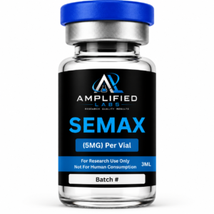 Semax research peptide vial studied for its role in neuropeptide signaling and cognitive pathway research, for in vitro laboratory use