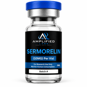Etiqueta de Sermorelina 10 mg de Amplified Labs