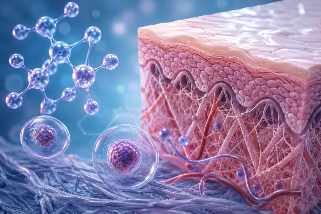 Péptidos en modelos de investigación de regeneración dérmica